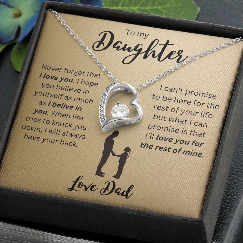 Forever Love Necklace, To my Daughter, Emotional Message, Daughters gift,