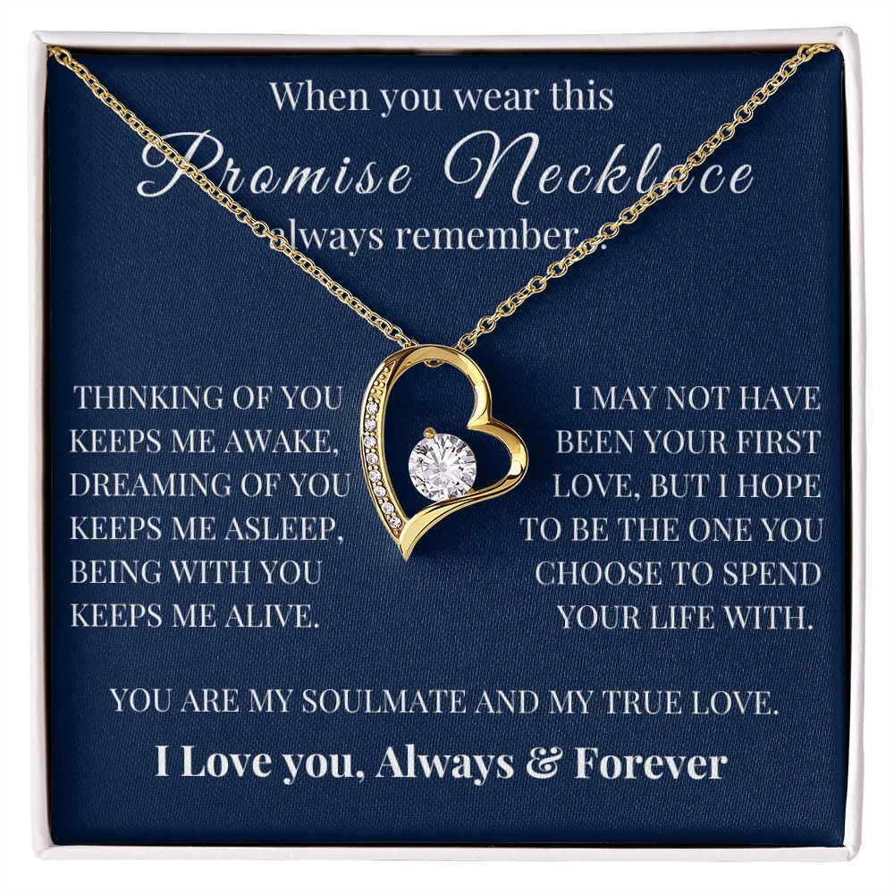 Forever Love Necklace, Promise Necklace, VD