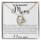 To my Beautiful Mom Heart Necklace