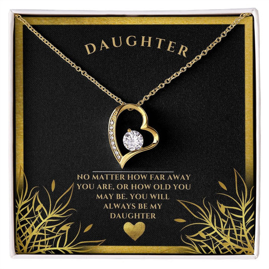 Daughter, Forever necklace, heart Necklace,