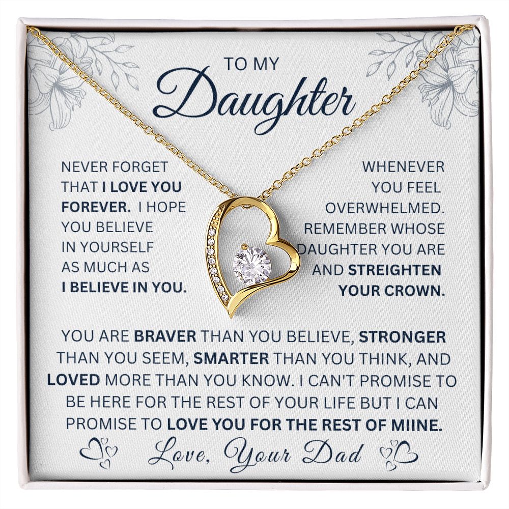 Daughter - From Dad , Forever Love Necklace