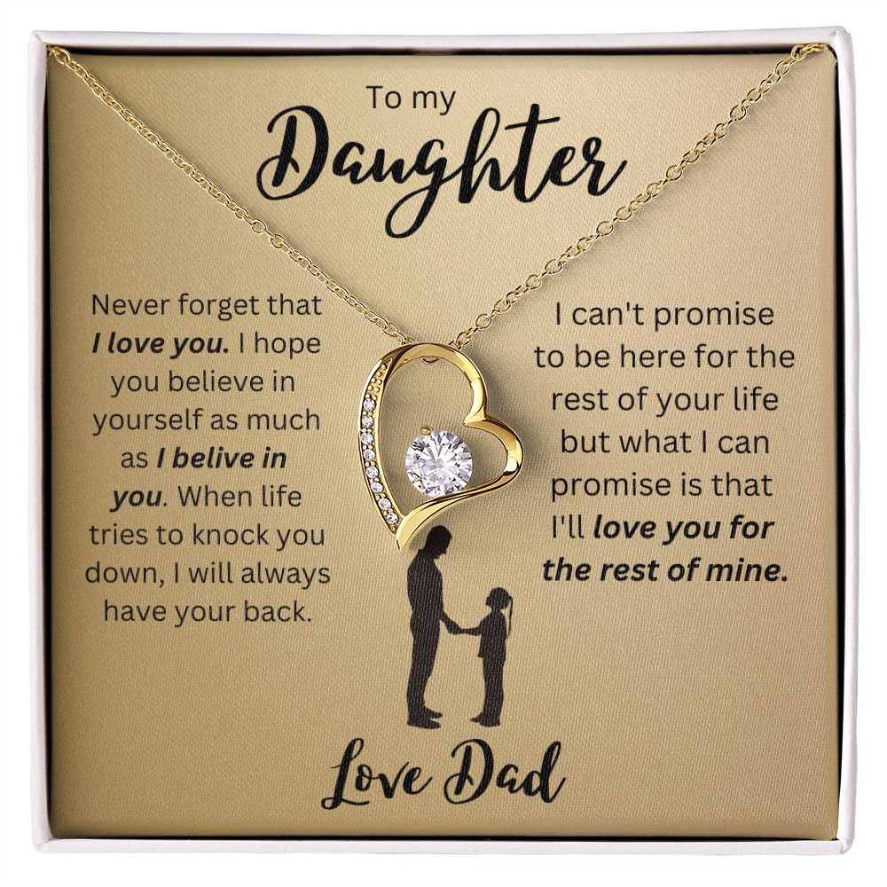 Forever Love Necklace, To my Daughter, Emotional Message, Daughters gift,