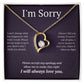White Gold Forever Love Necklace, I'm sorry gift, sorry gift
