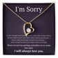 White Gold Forever Love Necklace, I'm sorry gift, sorry gift