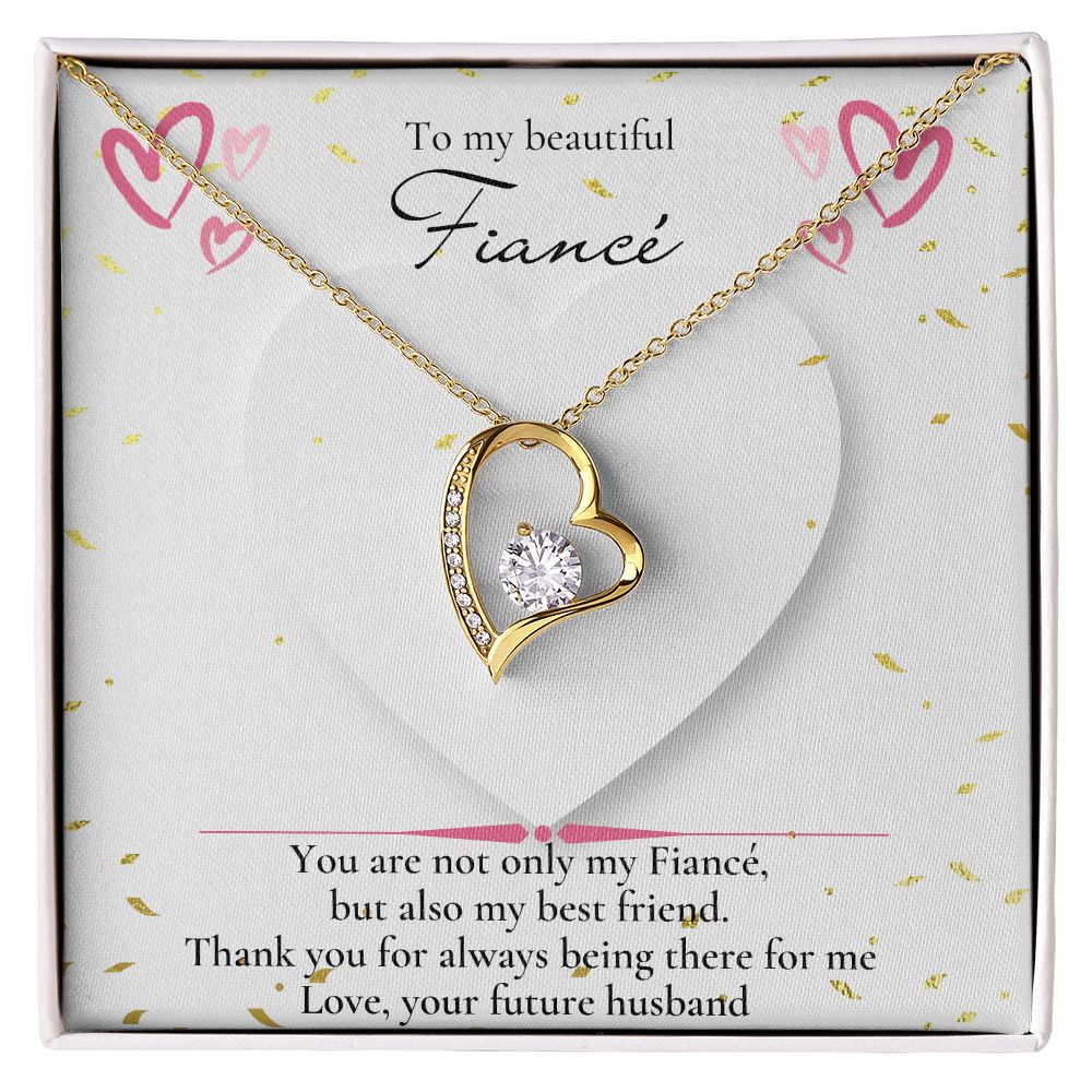 Forever Heart Necklace, Fiance Necklace, Valentines day gift