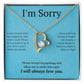 White Gold Forever Love Necklace, I'm sorry gift, sorry gift