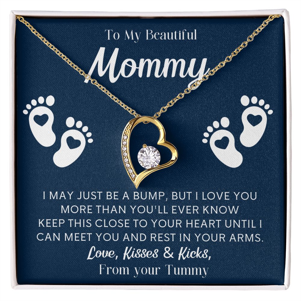 To my Beautiful Mom Heart Necklace