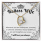 To My Badass Wife, Heart Necklace,