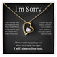White Gold Forever Love Necklace, I'm sorry gift, sorry gift