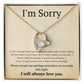 White Gold Forever Love Necklace, I'm sorry gift, sorry gift