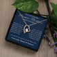 Forever Love Necklace, Promise Necklace, VD