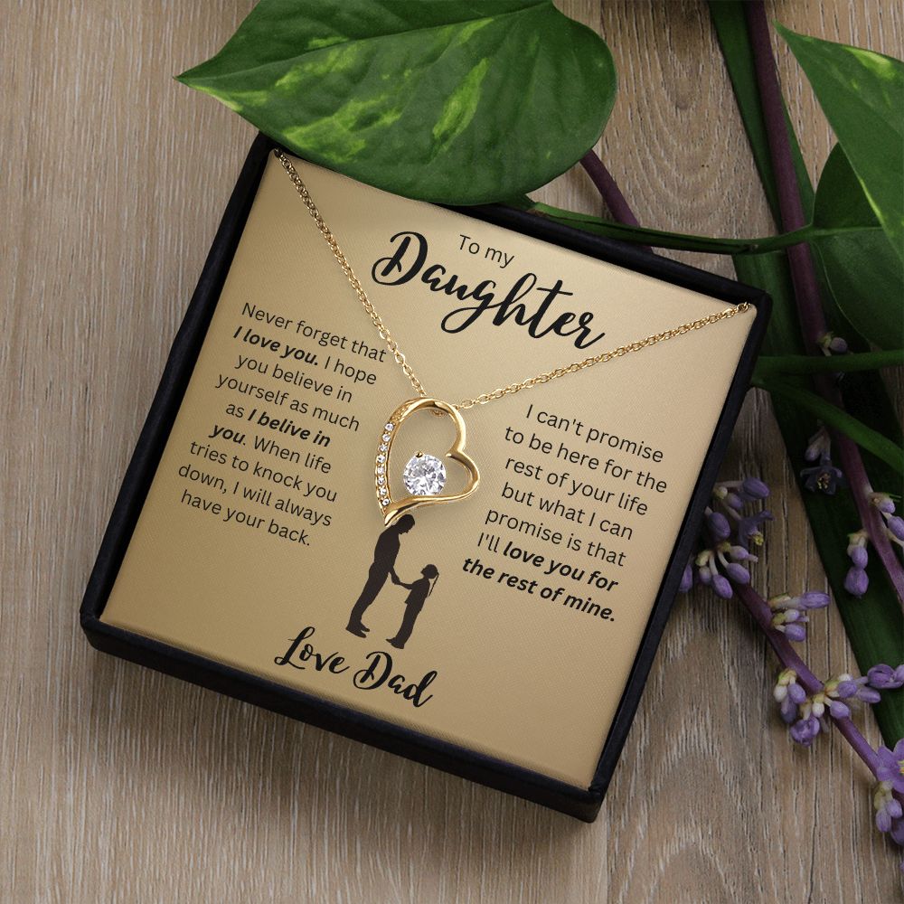 Forever Love Necklace, To my Daughter, Emotional Message, Daughters gift,