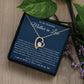 To my Beautiful Mom Heart Necklace