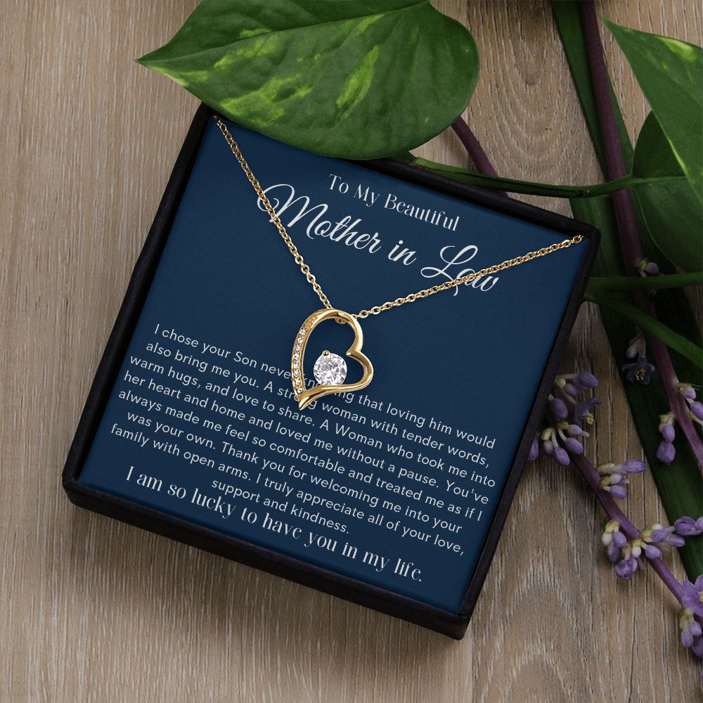 To my Beautiful Mom Heart Necklace