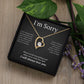 White Gold Forever Love Necklace, I'm sorry gift, sorry gift