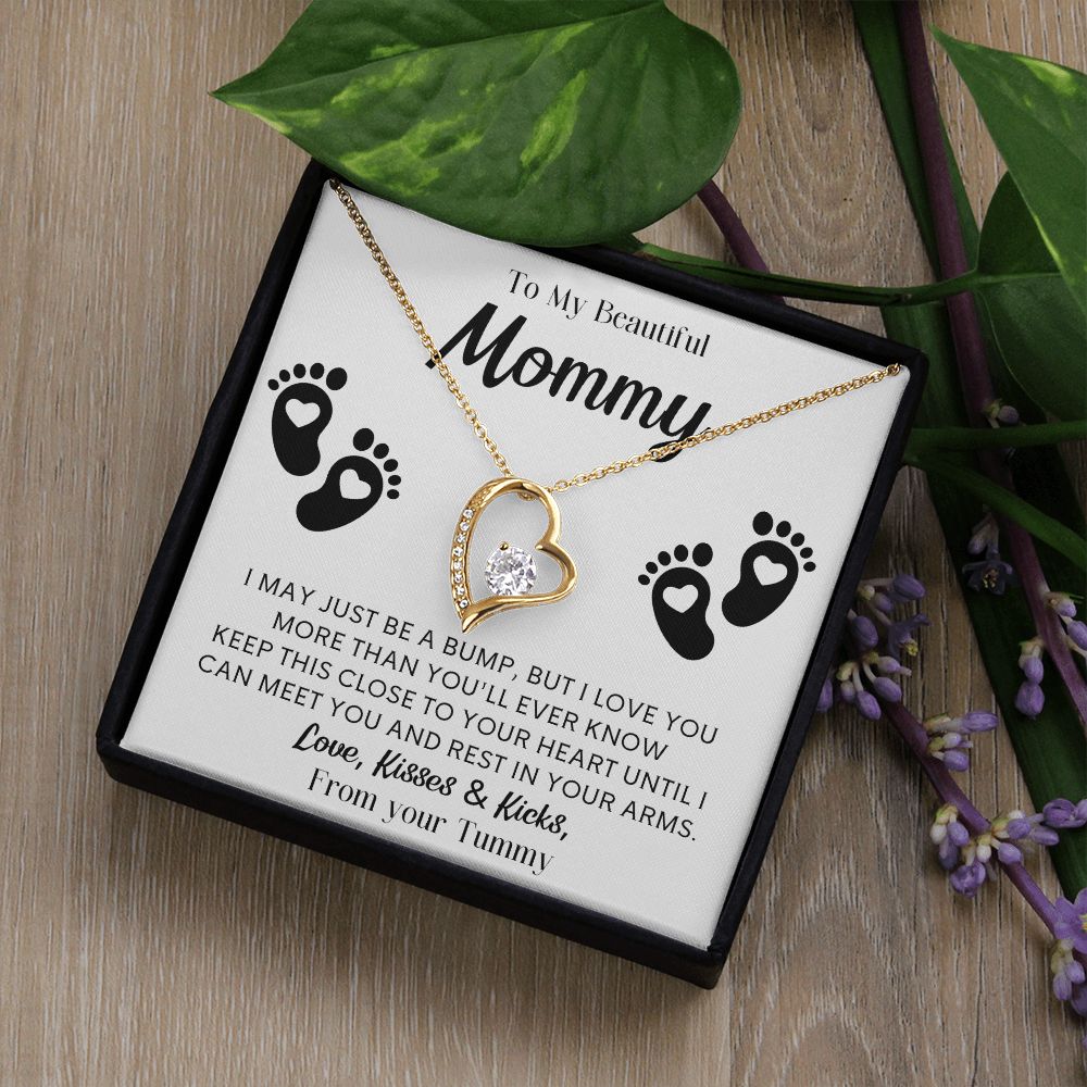 To my Beautiful Mom Heart Necklace