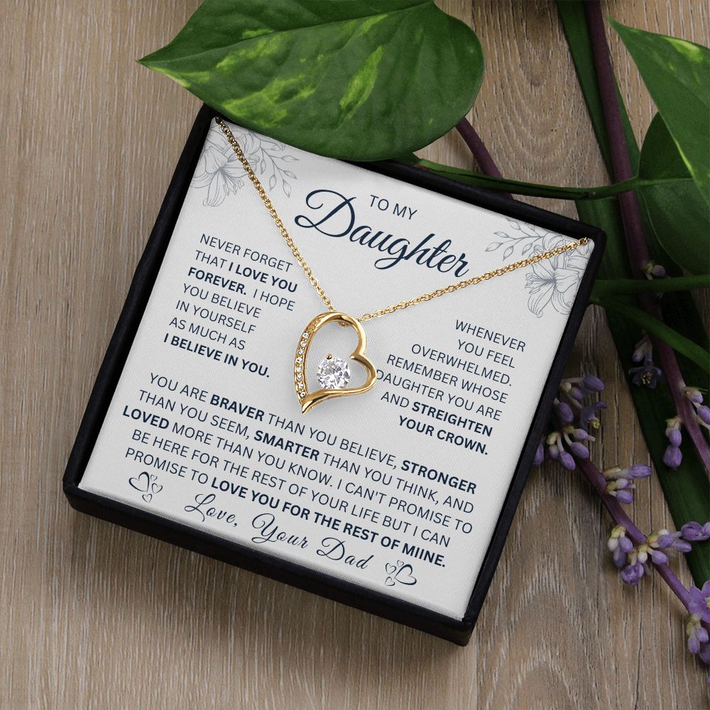 Daughter - From Dad , Forever Love Necklace