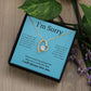 White Gold Forever Love Necklace, I'm sorry gift, sorry gift