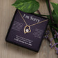 White Gold Forever Love Necklace, I'm sorry gift, sorry gift