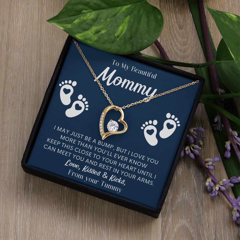 To my Beautiful Mom Heart Necklace