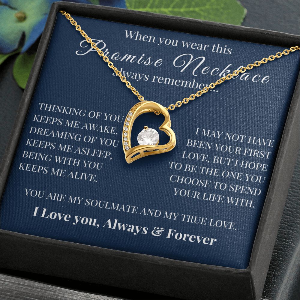 Forever Love Necklace, Promise Necklace, VD