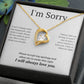 White Gold Forever Love Necklace, I'm sorry gift, sorry gift