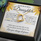 To my Beautiful Daughter Necklace, Sunflower,