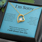 White Gold Forever Love Necklace, I'm sorry gift, sorry gift