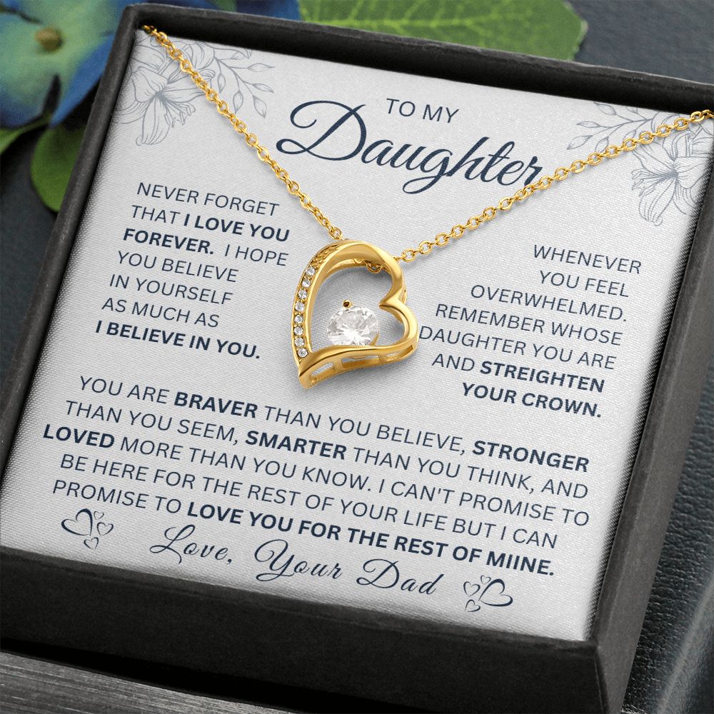 Daughter - From Dad , Forever Love Necklace