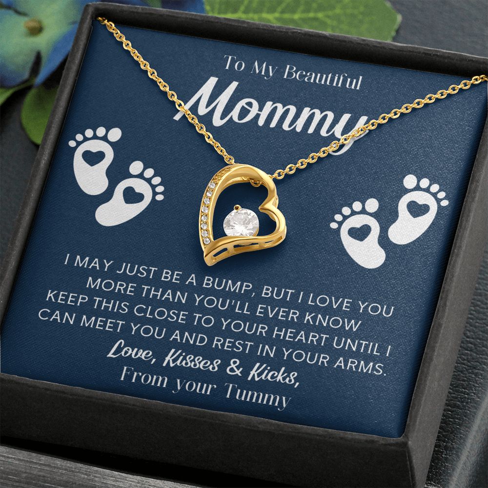 To my Beautiful Mom Heart Necklace