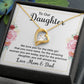 Forever Love Necklace, Daughters gift from Mom & Dad, white gold finish, yellow gold finish, Personalized Gift
