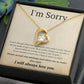 White Gold Forever Love Necklace, I'm sorry gift, sorry gift