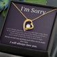 White Gold Forever Love Necklace, I'm sorry gift, sorry gift