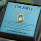 White Gold Forever Love Necklace, I'm sorry gift, sorry gift