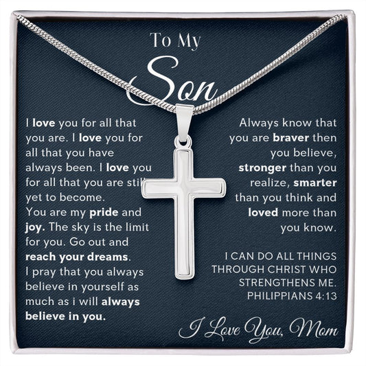 Son from Mom Cross Necklace